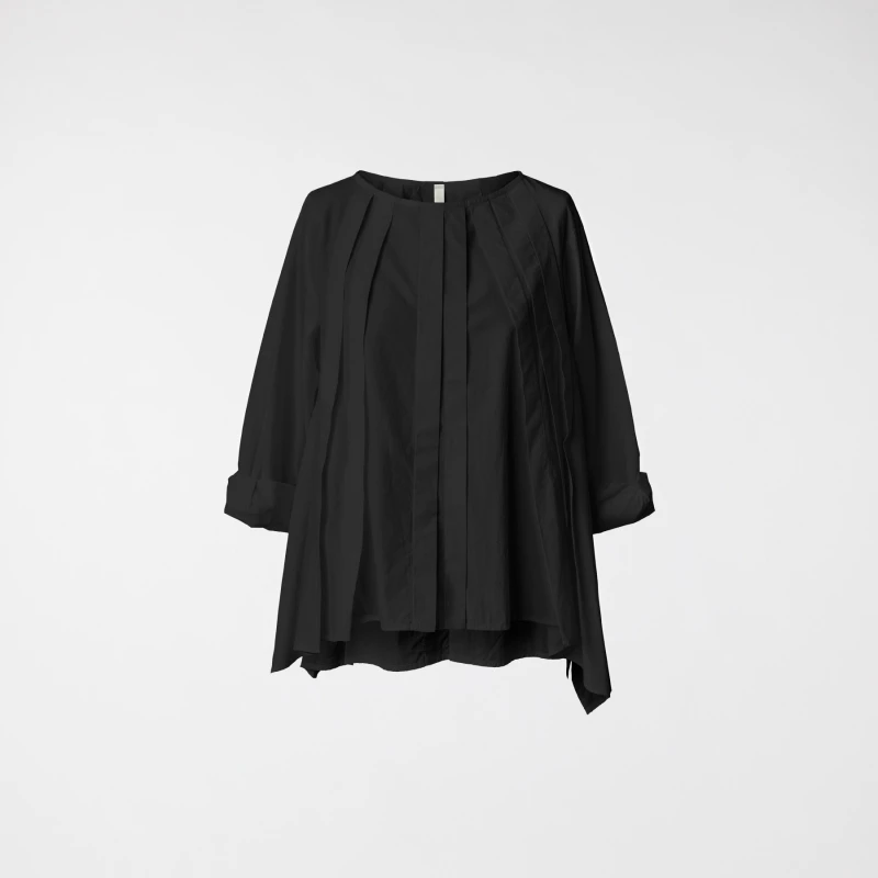 BLUSA CON PIEGHE NERO