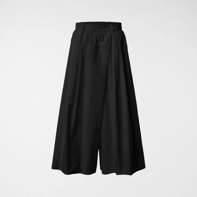 WIDE TROUSERS WITH PLEAT BLACK