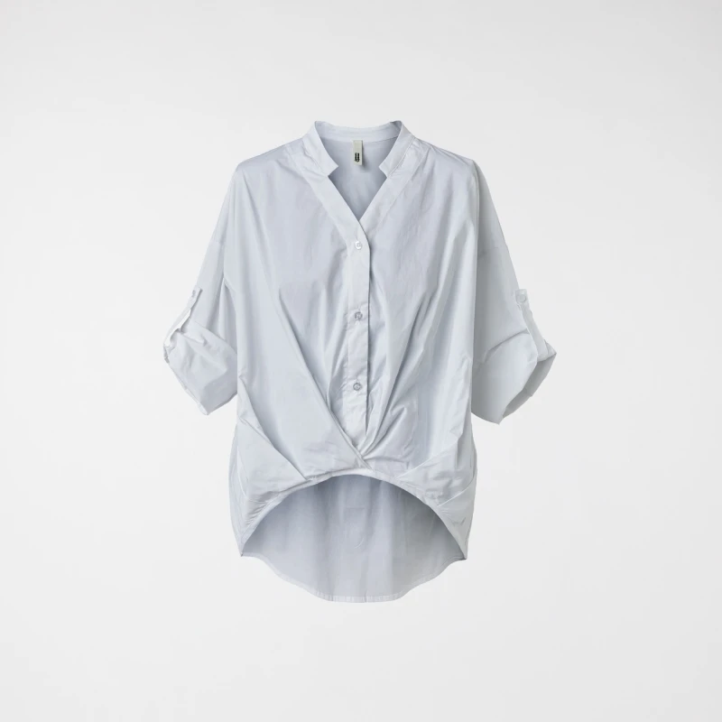 BLOUSE WITH LADDER NECKLINE...