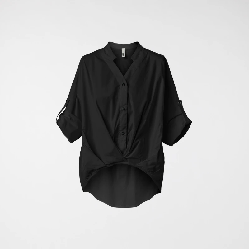 BLUSA CON CUELLO ESCALONADO...
