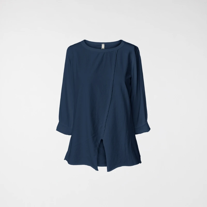 MAGLIETTA CON SPACCO BLU