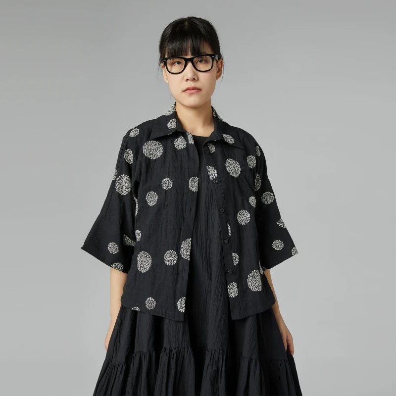 CAMICIA NERA CON FANTASIA...