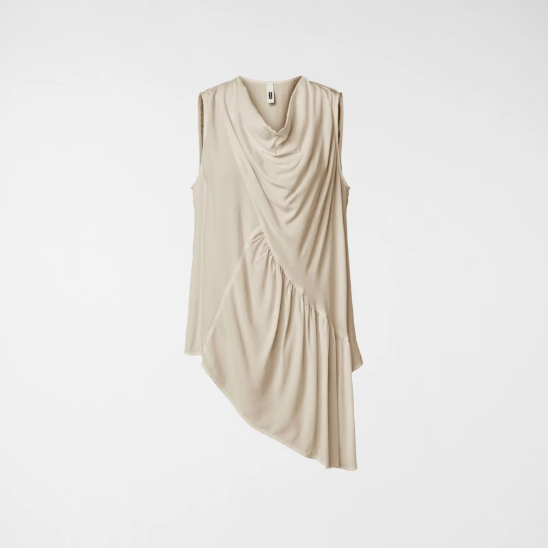 TOP FLUIDO ASIMMETRICO BEIGE