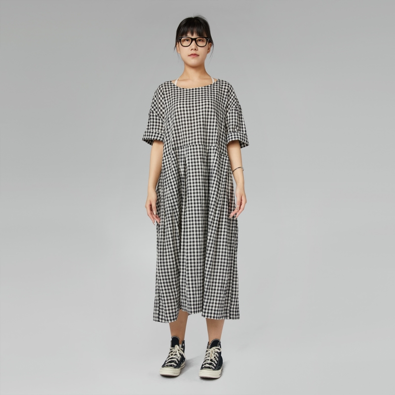 CHECKED DRESS WITH SMALL...