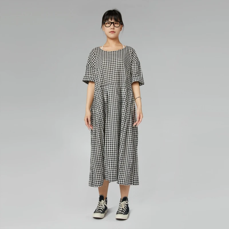 CHECKED DRESS WITH SMALL...