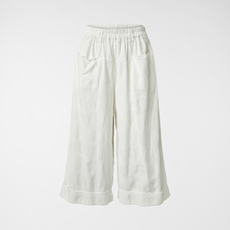 PANTALONI DI COTONE A POIS...