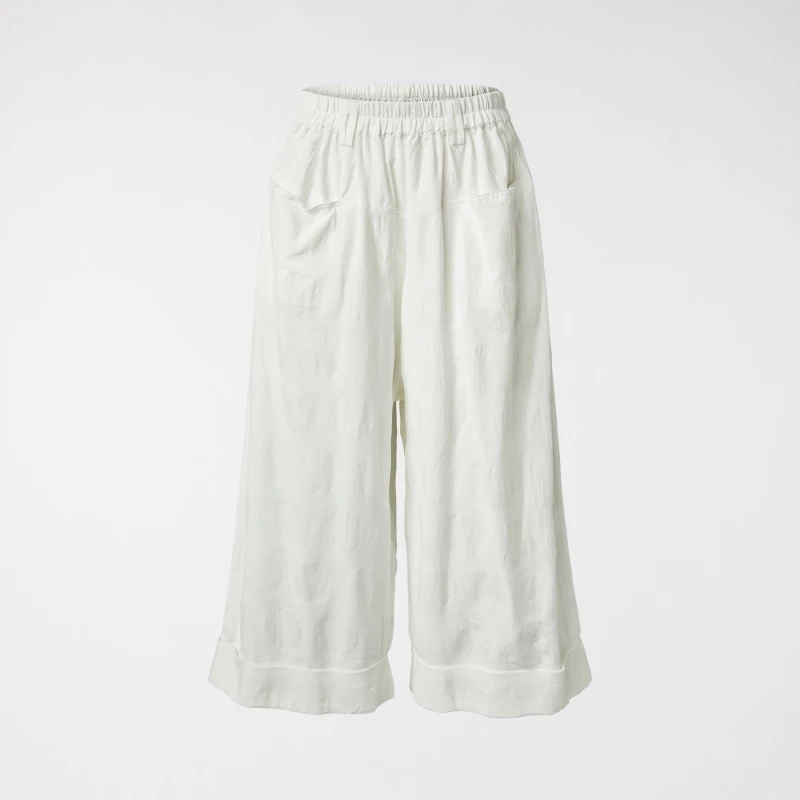 PANTALONI DI COTONE A POIS...