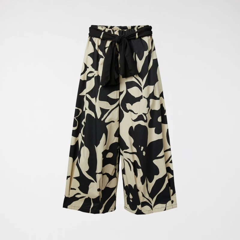 PANTALONI CON FIORI GRANDI