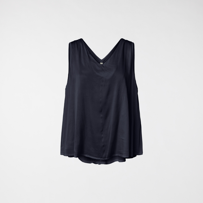 RAYON BLEND SATIN TOP WITH...