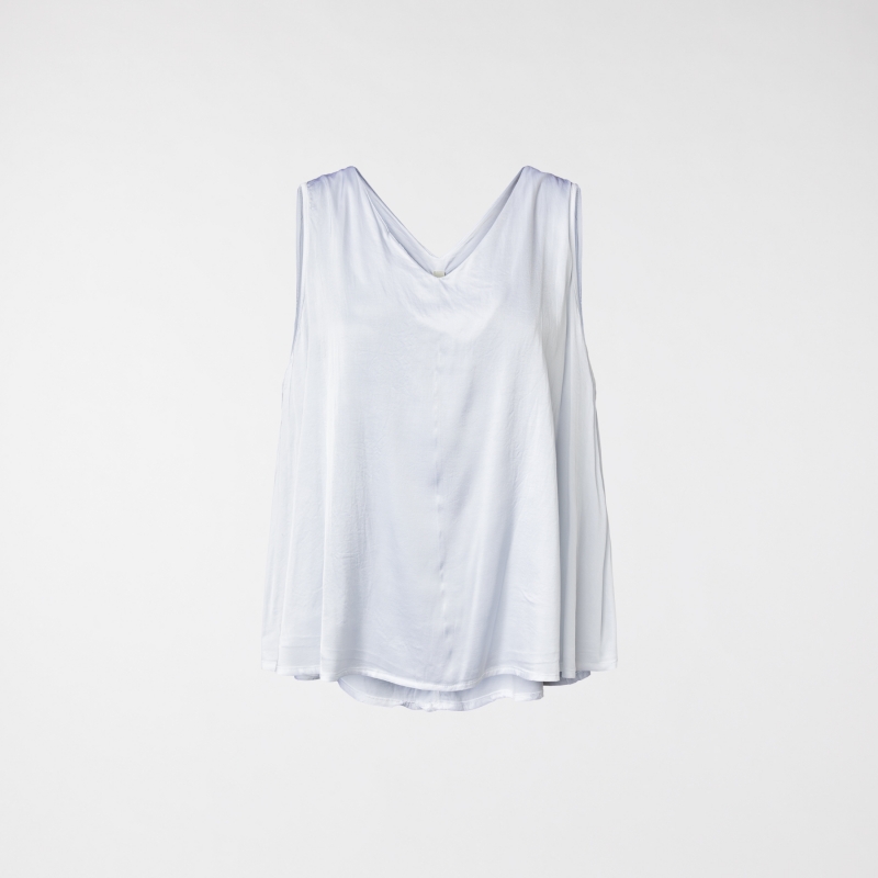 RAYON BLEND SATIN TOP WITH...