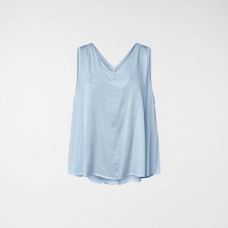 RAYON BLEND SATIN TOP WITH...