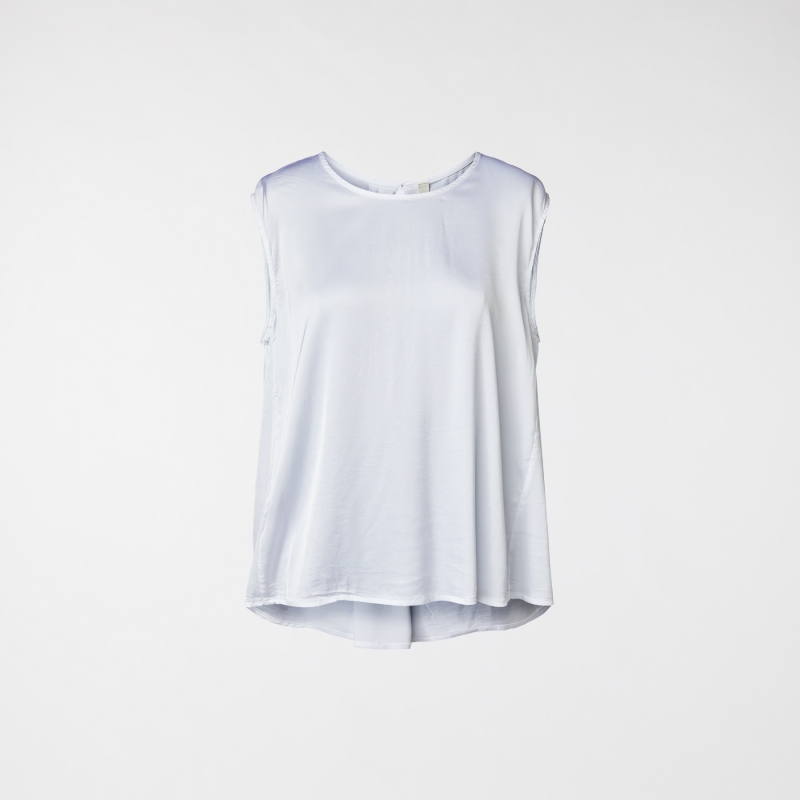 TOP COL ROND EN SATIN MIXTE...