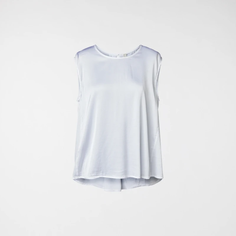 RAYON BLEND SATIN TOP WHITE