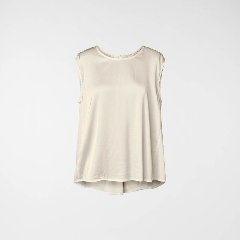 RAYON BLEND SATIN TOP BEIGE