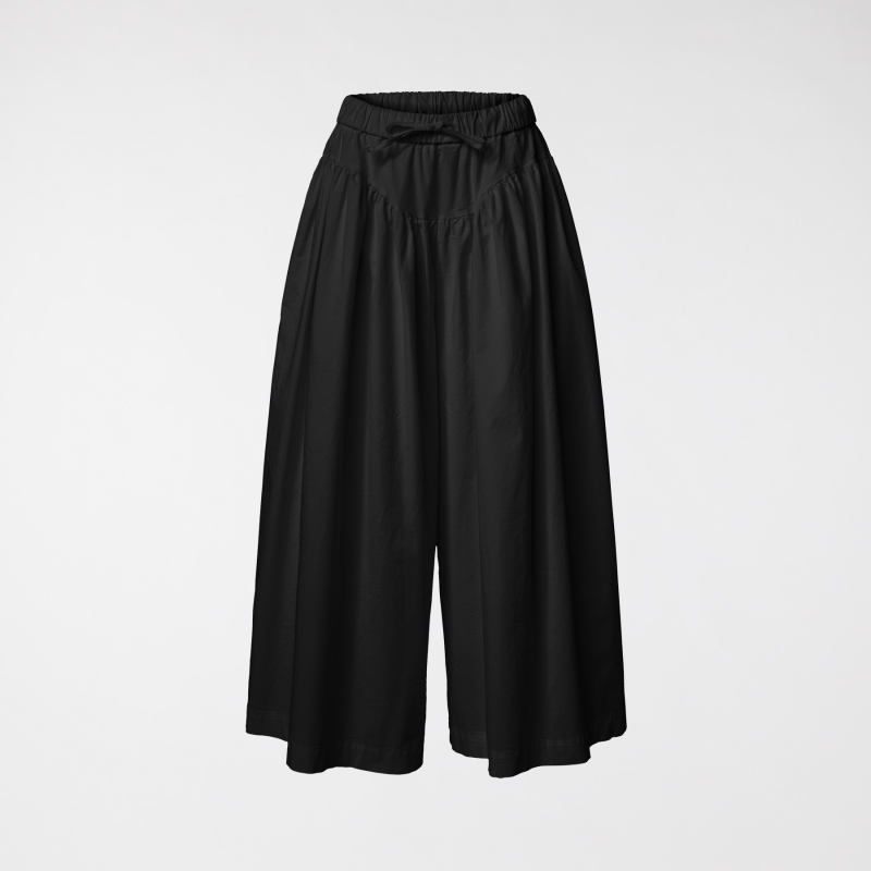 PANTALONE AMPIO IN COTONE NERO