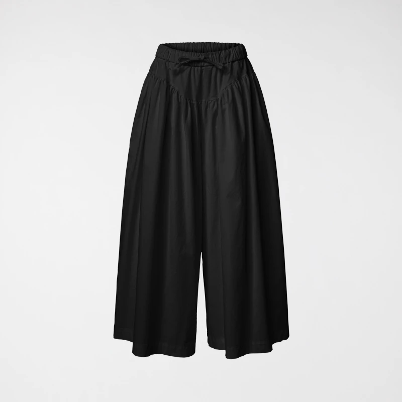 PANTALONE AMPIO IN COTONE NERO
