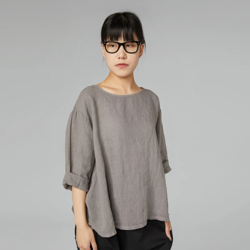 BLUSA IN LINO FANGO