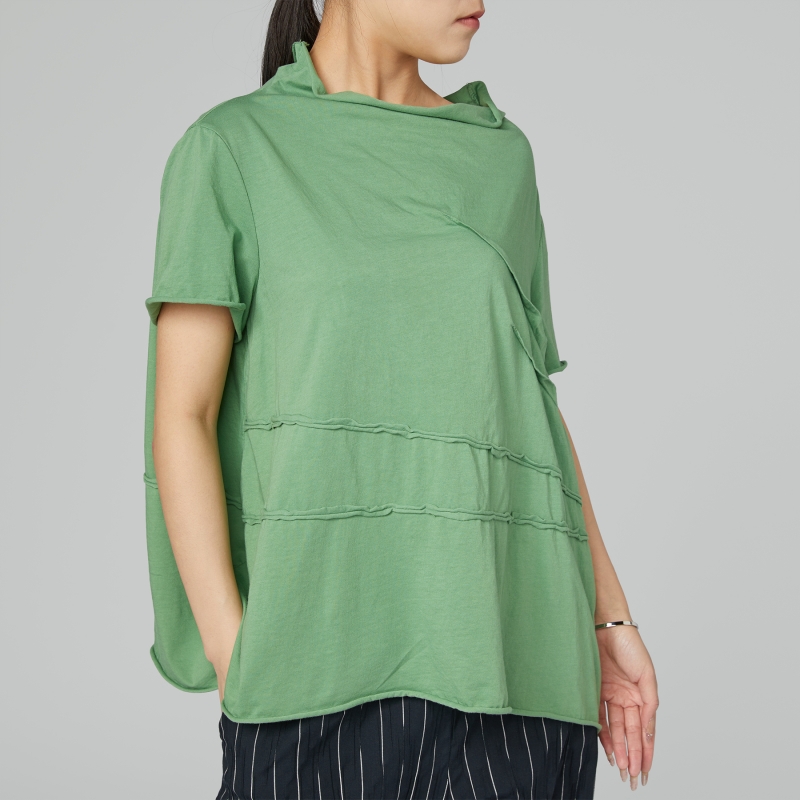 EXTERNAL SEAM T-SHIRT GREEN