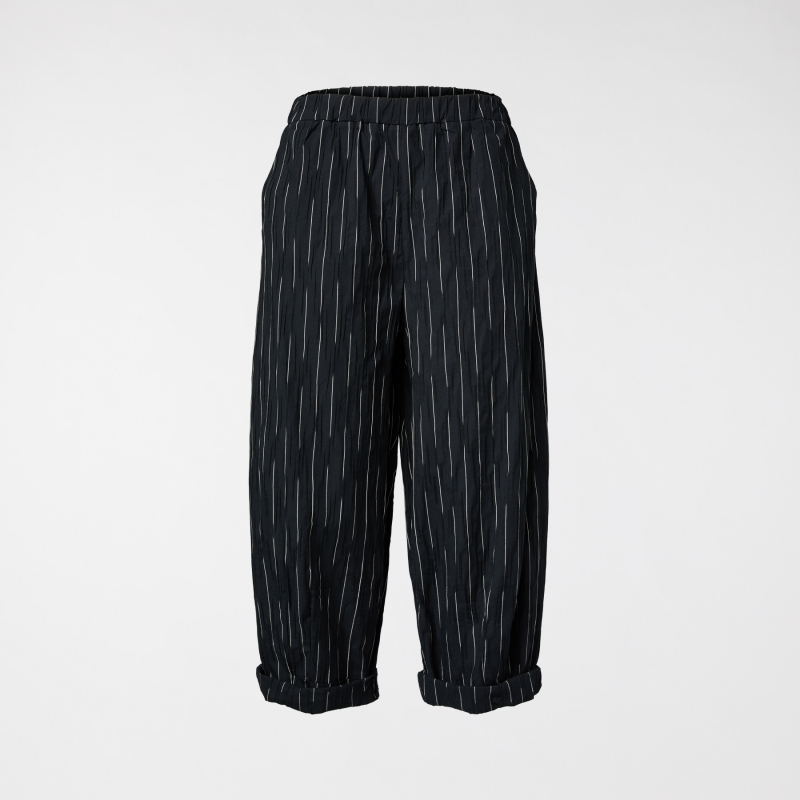 PANTALON À RAYURES À POIS
