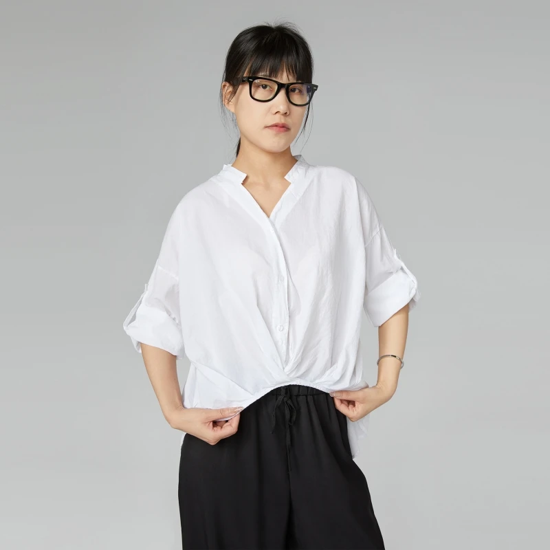 CAMICIA CON PIEGHE A...