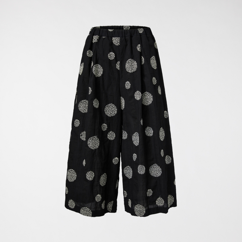 PANTALON À POIS BRODÉS
