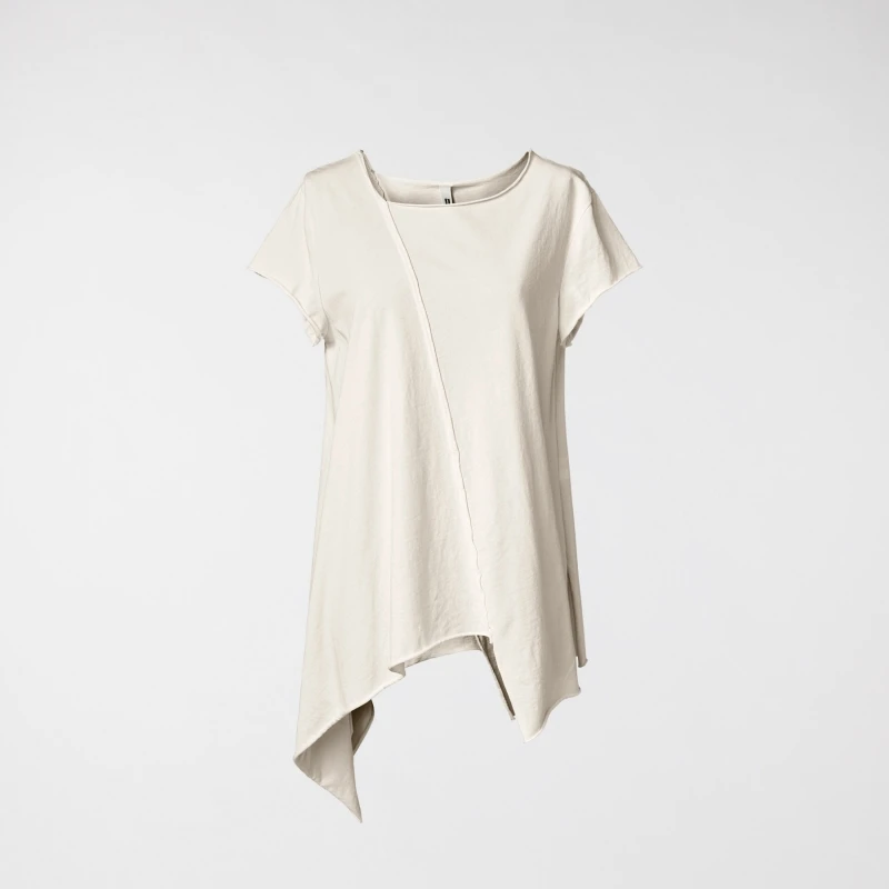 MAGLIETTA ASIMMETRICA BEIGE
