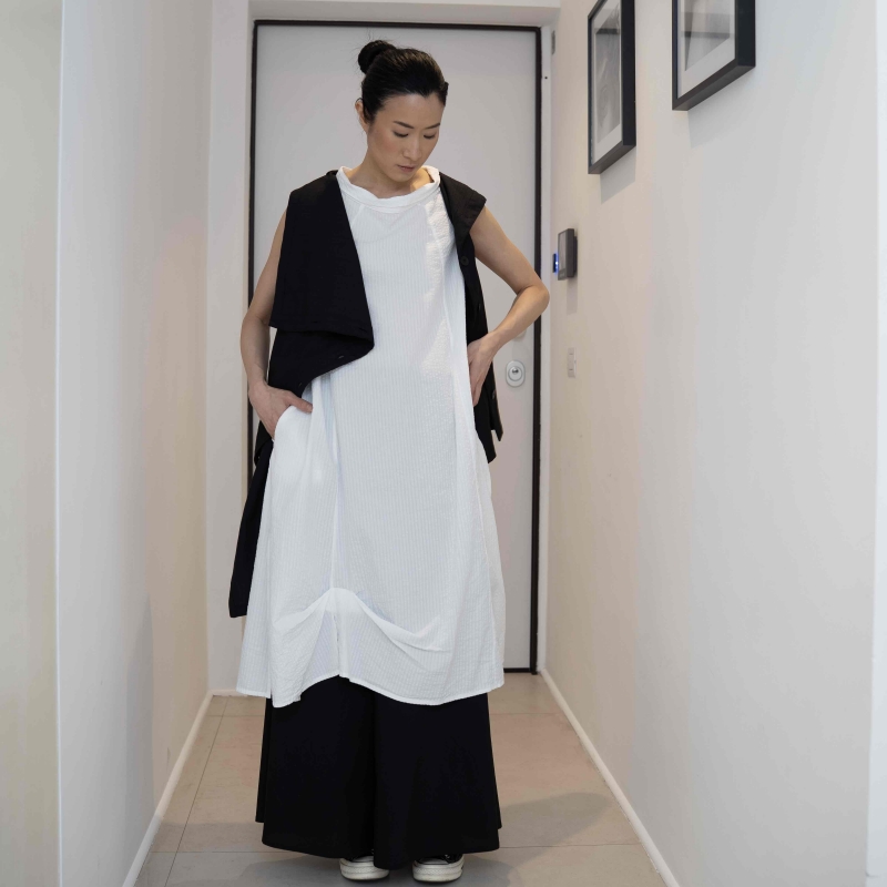 ROBE EN COTON SEERSUCKER