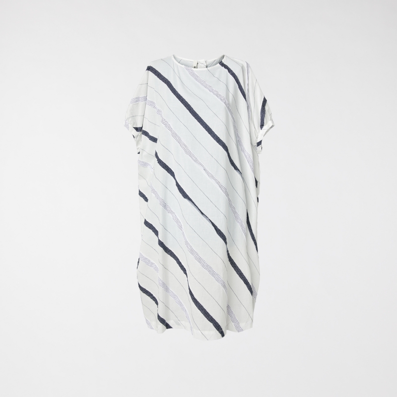 MAXI BLOUSE AVEC MOTIF RAYÉ...
