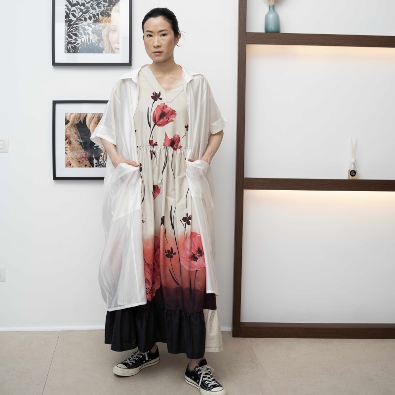 TRANSPARENTES HEMDKLEID WEISS