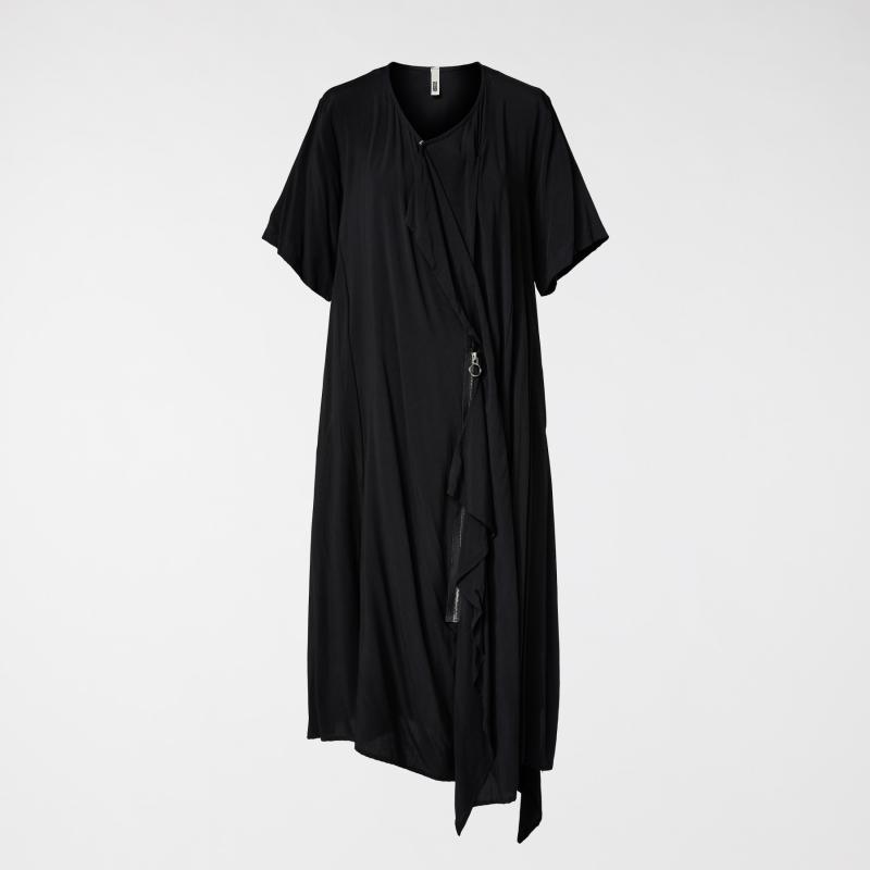 VISCOSE CARDIGAN WITH SIDE ZIP