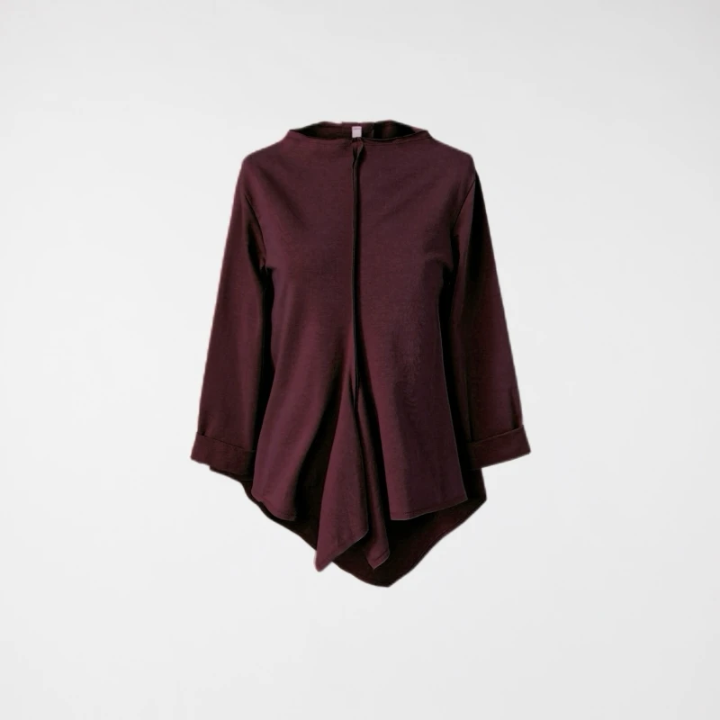 MAGLIA ASIMMETRICA VINO