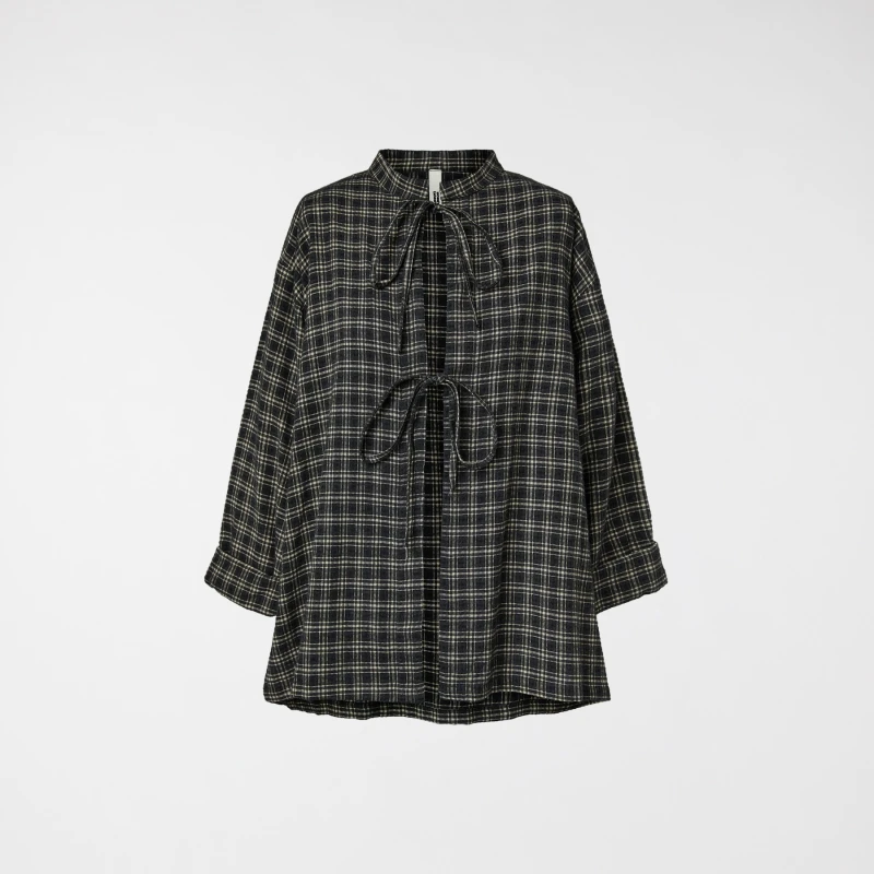 BLUSA TARTAN CON LACCETTI