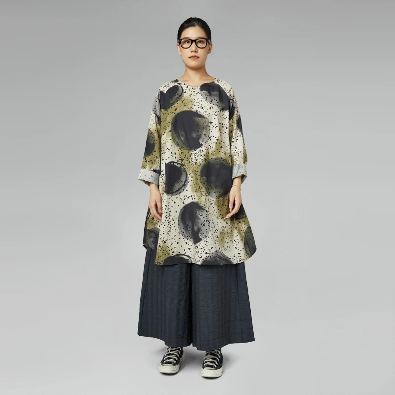 MIDI-KLEID MIT LUFTBLASEN