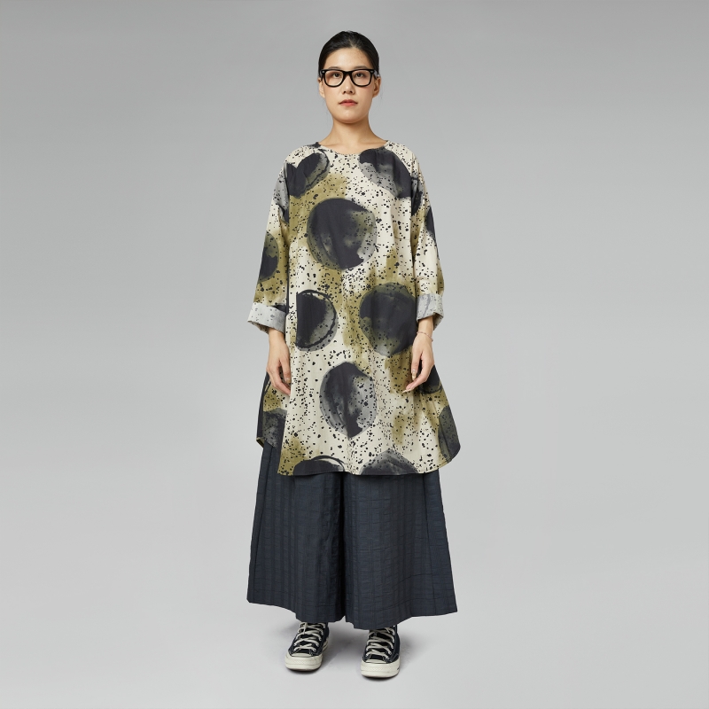 ROBE MIDI À BULLES