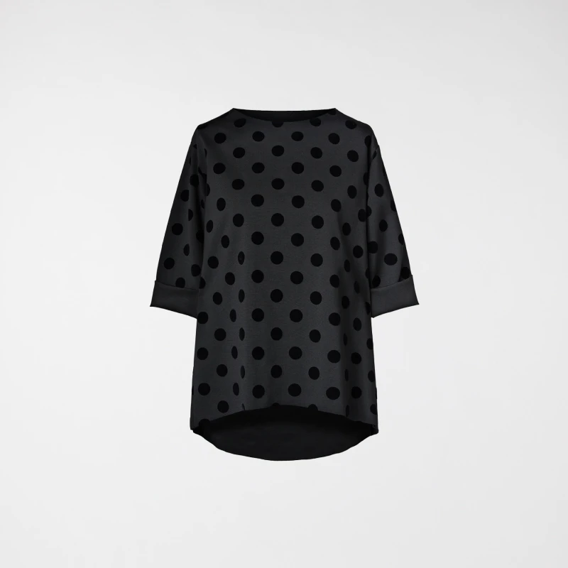 BLUSA IN PUNTO MILANO A POIS