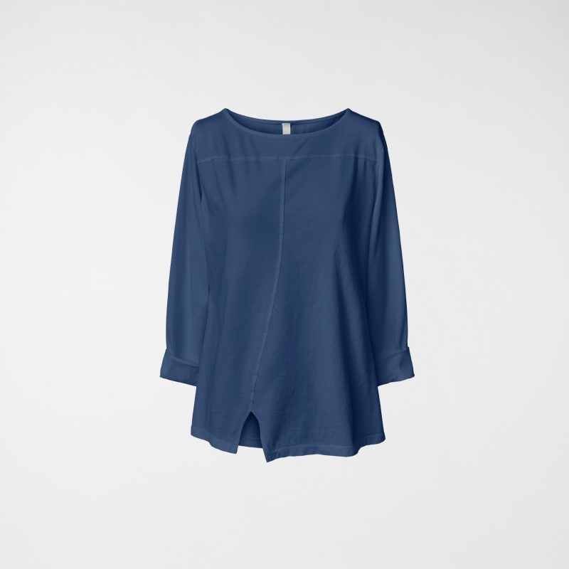 T-SHIRT EN COTON AVEC FENTE...