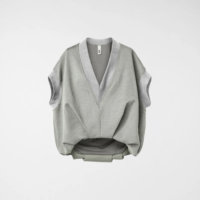 V-NECK VEST/SWEATSHIRT GRAY
