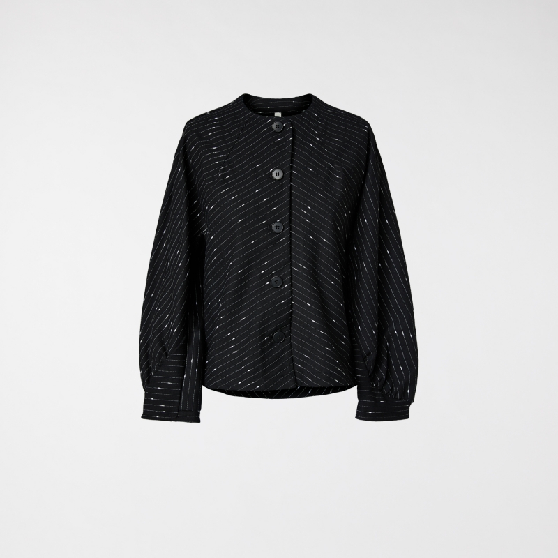 JACKET IN DOTTED PINSTRIPE...