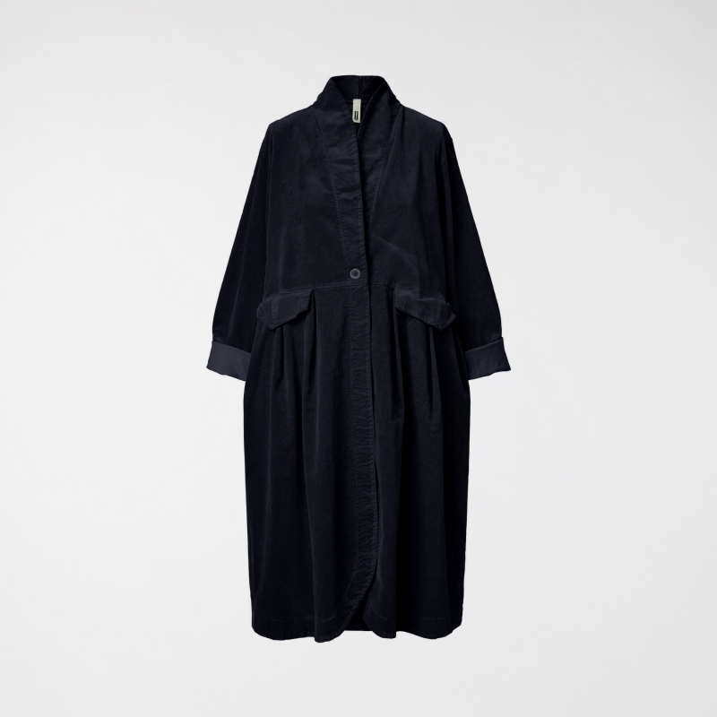 VELVET OVERCOAT BLACK