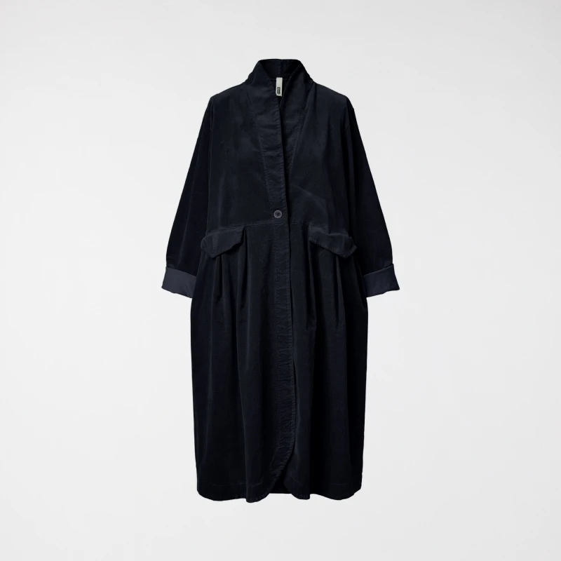 VELVET OVERCOAT BLACK