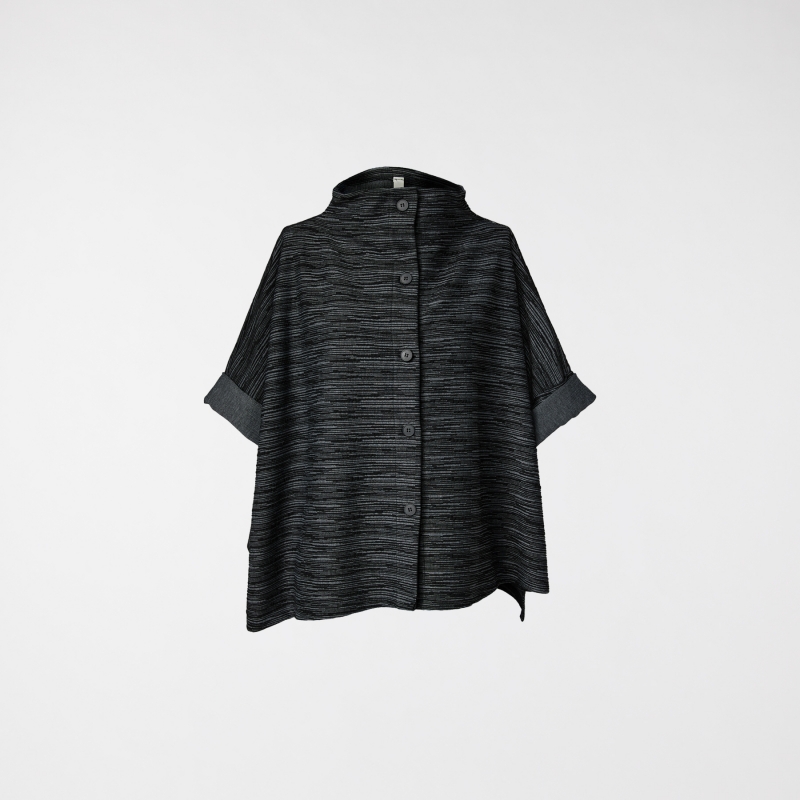CARDIGAN STRIATO GRIGIO