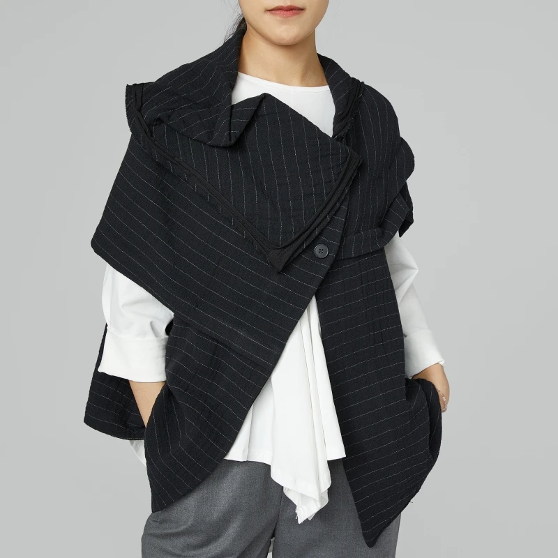GAUZED JACKET/CLOAK WITH...