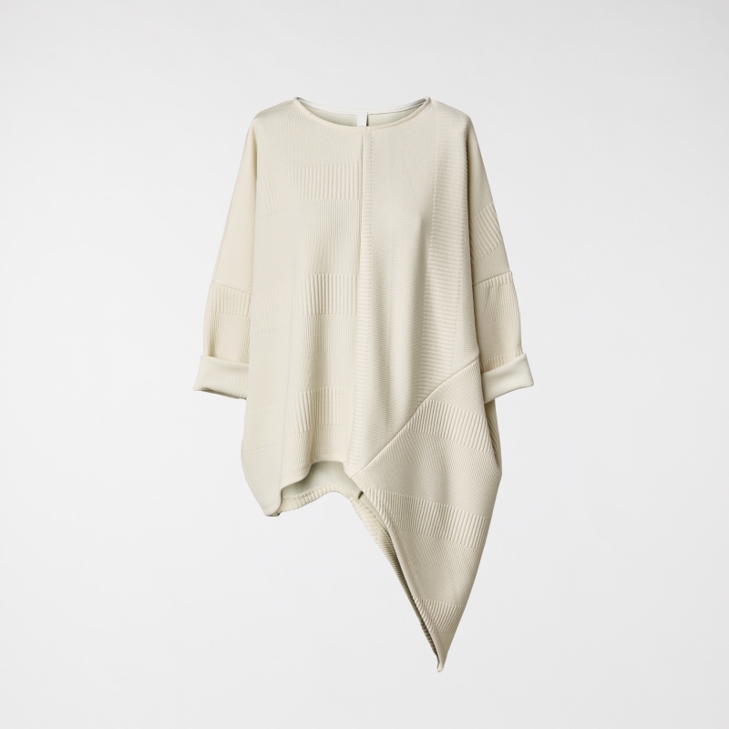 ASYMMETRIC SWEATSHIRT CREAM