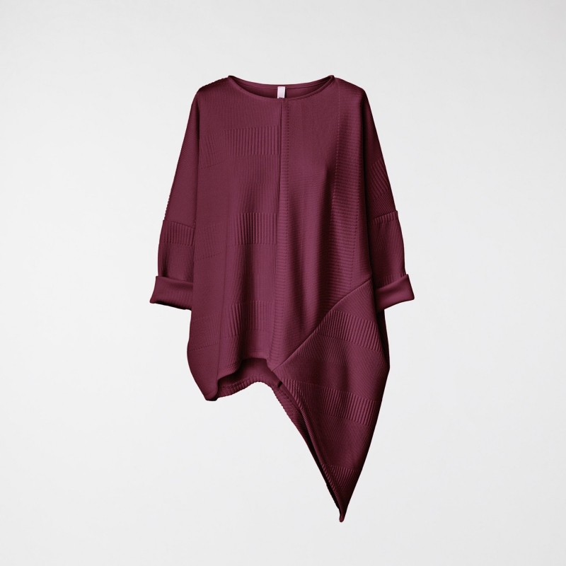 ASYMMETRIC SWEATSHIRT WINE
