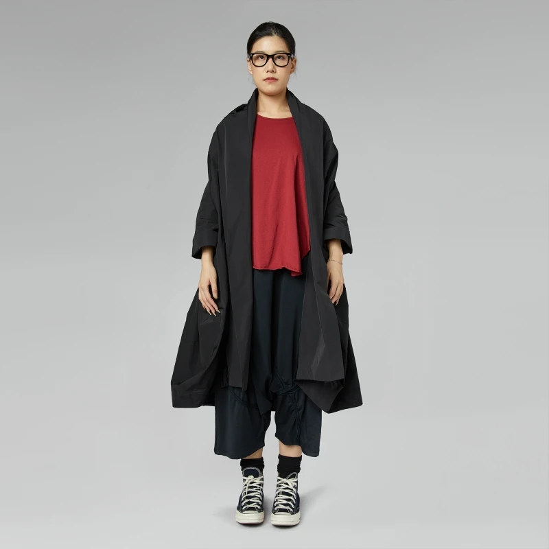 CARDIGAN EFFETTO TAFFETA' NERO