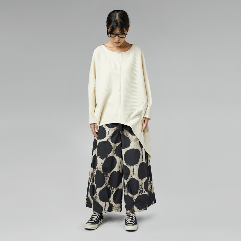 PANTALONI DI COTONE CON POIS