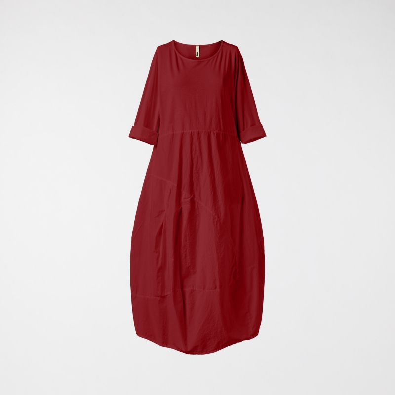 ROBE LONGUE À OEUFS BORDEAUX