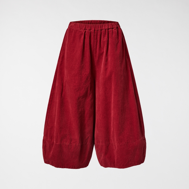 PANTALONI CROP IN VELLUTO A...