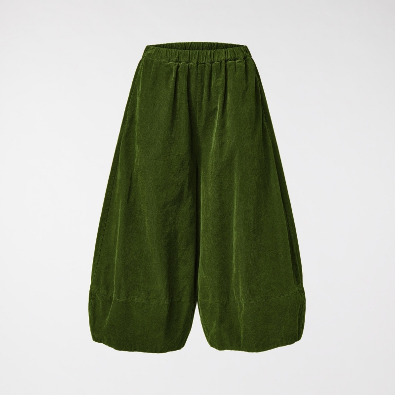 PANTALONI CROP IN VELLUTO A...