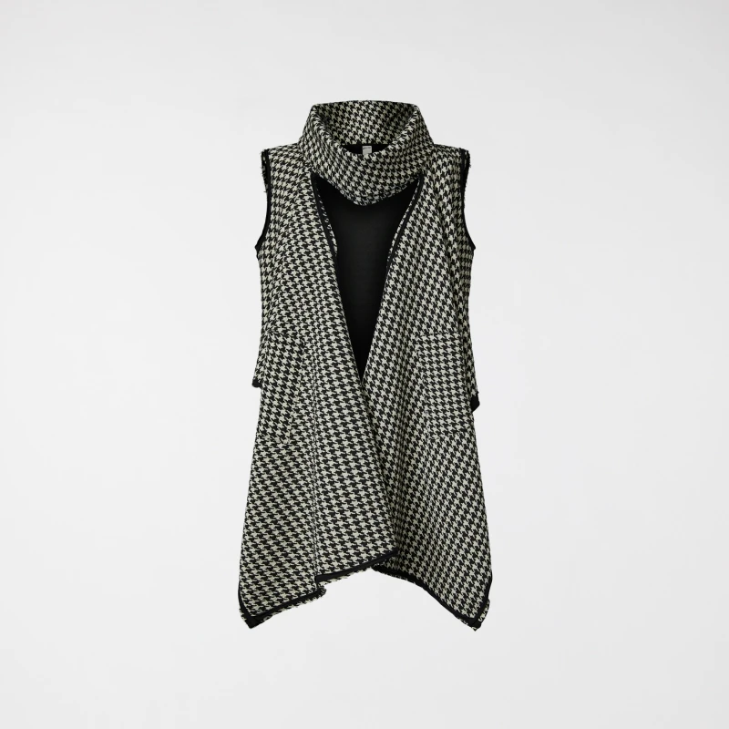 GILET/SCIALLE IN PIED DE POUL